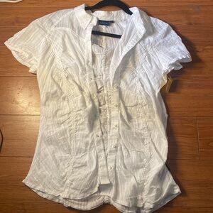 Vintage y2k white top with hourglass silhouette